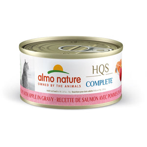 Nourriture humide pour chat HQS Complete - saumon et pomme en sauce 70 g - Animatout