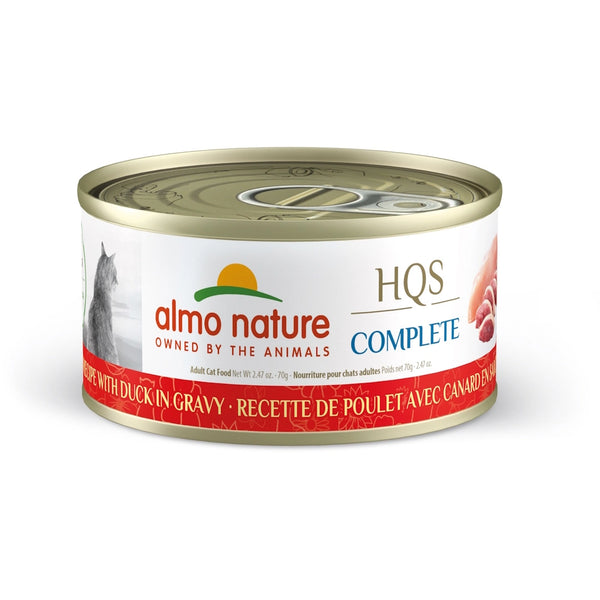 Nourriture humide pour chat HQS Complete - poulet et canard en sauce 70 g - Animatout