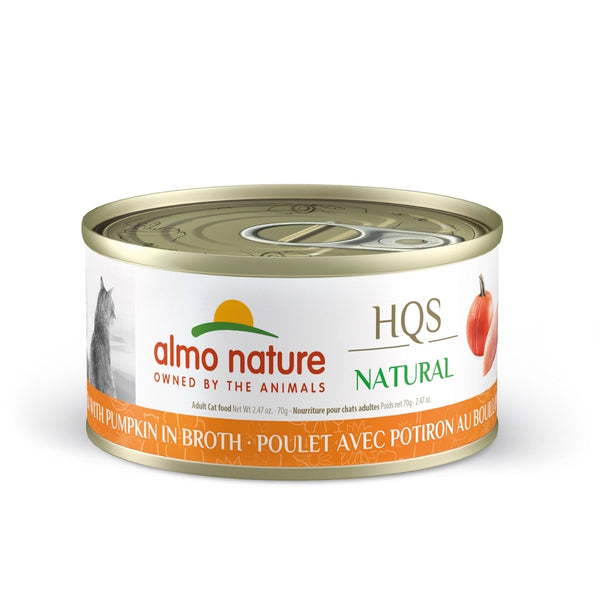 Nourriture humide pour chat HQS Natural - poulet avec potiron au bouillon - Animatout
