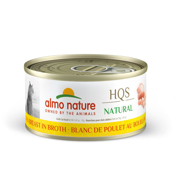 Nourriture humide pour chat HQS Natural - blanc de poulet au bouillon