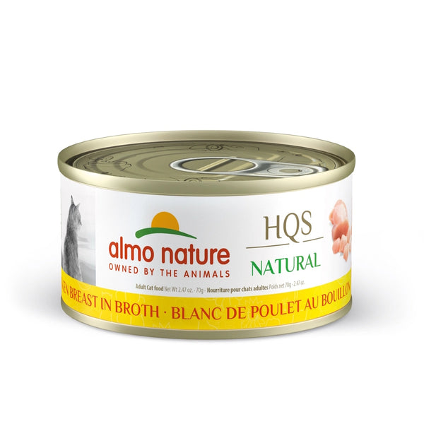 Nourriture humide pour chat HQS Natural - blanc de poulet au bouillon - Animatout