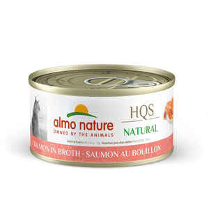 Nourriture humide pour chat HQS Natural - saumon au bouillon 70 g - Animatout