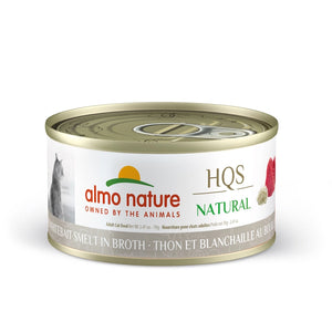 Nourriture humide pour chat HQS Natural - thon et blanchaille au bouillon 70 g - Animatout