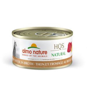 Nourriture humide pour chat HQS Natural - thon et fromage au bouillon - Animatout
