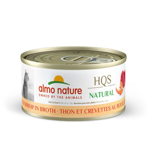 Nourriture humide pour chat HQS Natural - thon et crevette au bouillon 70 g - Animatout