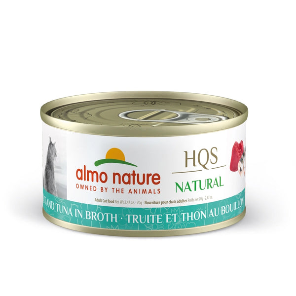 Nourriture humide pour chat HQS Natural - truite et thon au bouillon 70 g - Animatout