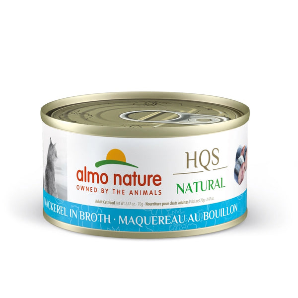 Nourriture humide pour chat HQS Natural - maquereau au bouillon 70 g - Animatout