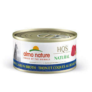 Nourriture humide pour chat HQS Natural - thon et palourdes au bouillon 70 g - Animatout