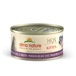 Nourriture humide pour chaton HQS Natural - poisson blanc avec maquereau au bouillon 70g - Animatout