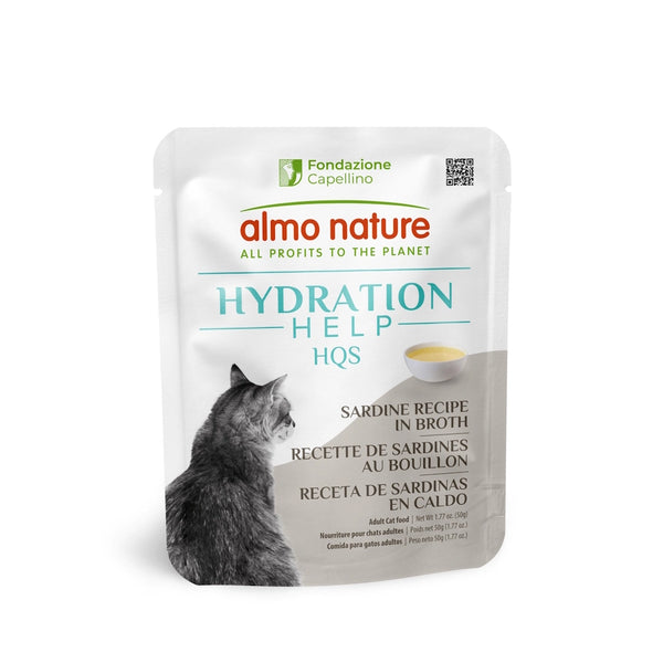 Nourriture humide pour chat HQS Hydration Help - recette de sardines au bouillon 50g - Animatout
