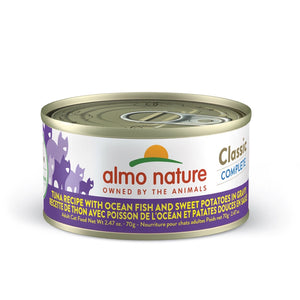 Nourriture humide pour chat Classic Complete - thon avec poisson de l'océan et patates douces en sauce - Animatout