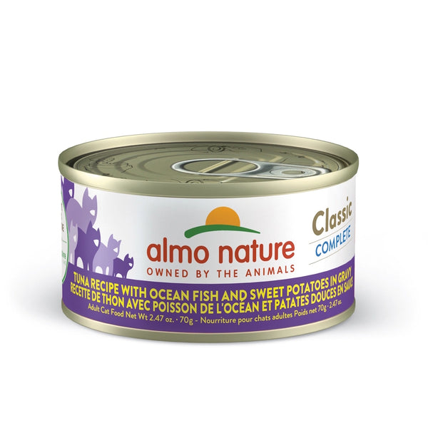 Nourriture humide pour chat Classic Complete - thon avec poisson de l'océan et patates douces en sauce - Animatout