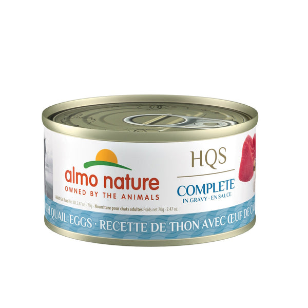 Nourriture humide pour chat HQS Complete - thon et oeuf de caille en sauce 70 g