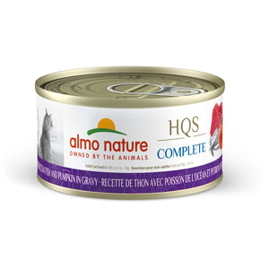 Nourriture humide pour chat HQS Complete - thon, poisson de l'océan et citrouille, en sauce 70 g - Animatout