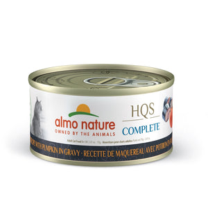 Nourriture humide pour chat HQS Complete - maquereau avec potiron en sauce70 g - Animatout