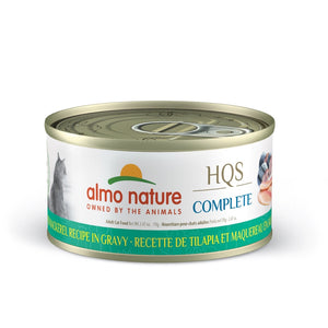 Nourriture humide pour chat HQS Complete - tilapia et maquereau en sauce 70 g - Animatout