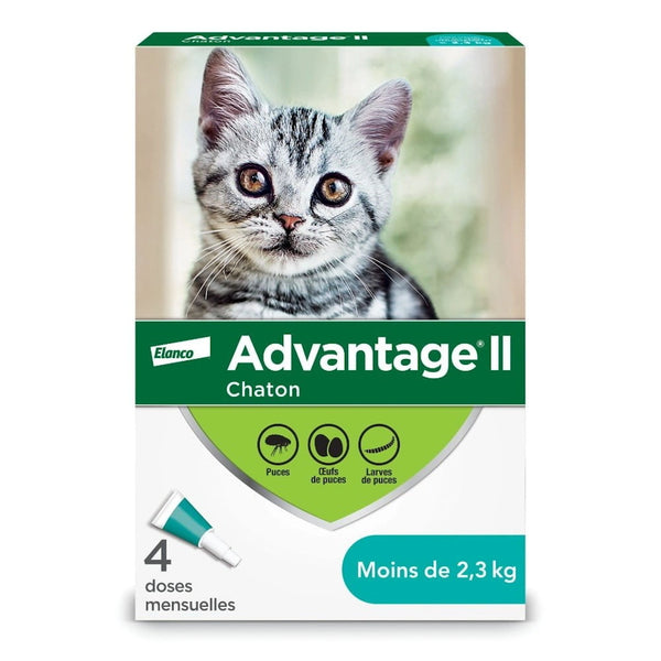 Traitement topique contre les puces pour chaton pesant moins de 2.3kg