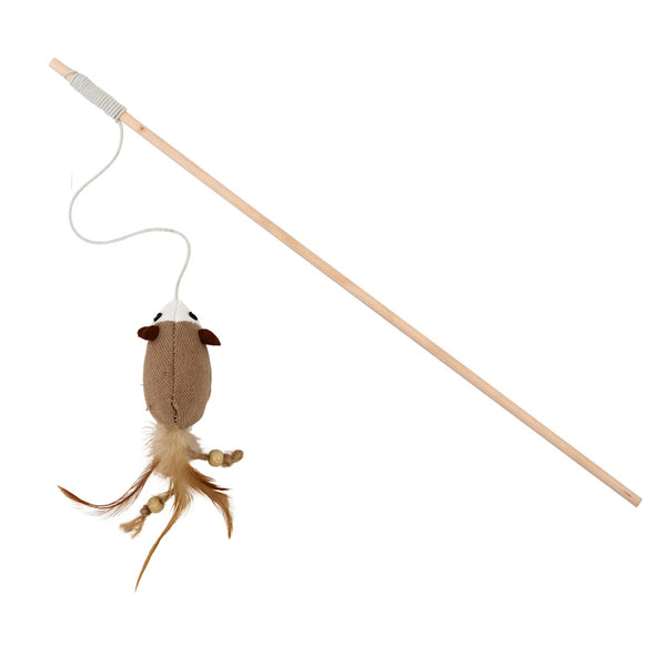 Jouet pour chat - Agace-chat canne à pêche et souris