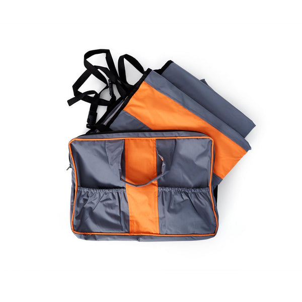 Housse de protection pour sièges d'auto, grise et orange