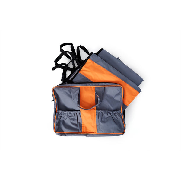 Housse de protection pour sièges d'auto, grise et orange