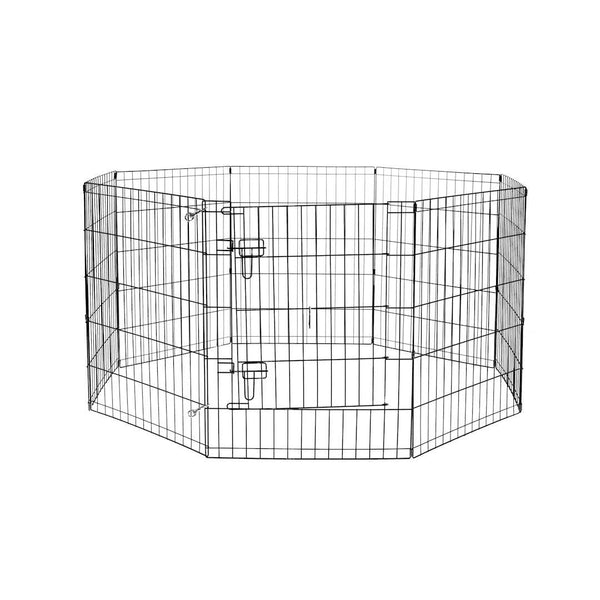 Enclos métallique de 8 sections avec porte