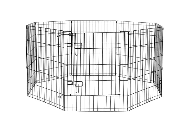 Enclos métallique de 8 sections avec porte