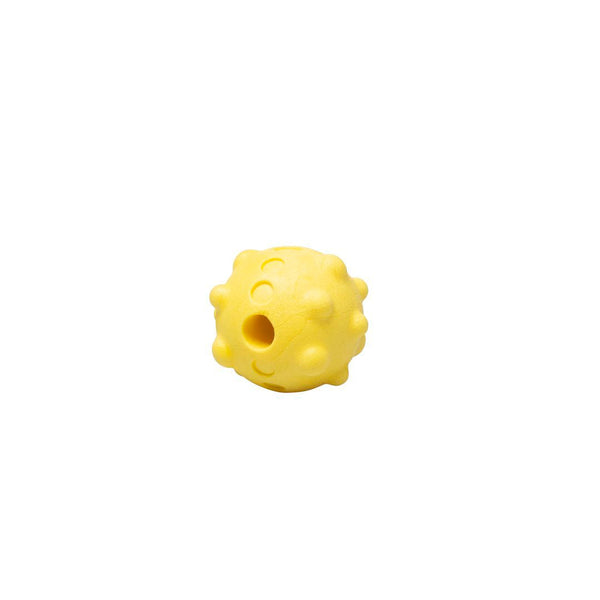 Jouet en caoutchouc flottant pour chien - balle mousse jaune