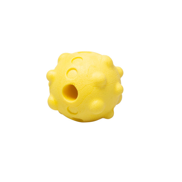 Jouet en caoutchouc flottant pour chien - balle mousse jaune