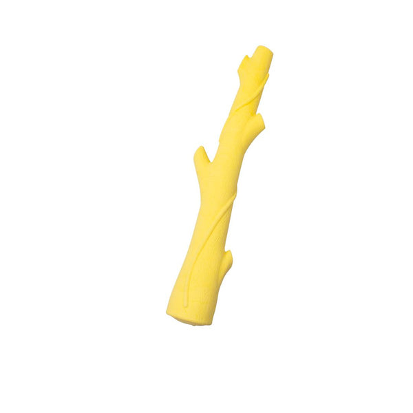 Jouet en caoutchouc flottant pour chien - branche de mousse, jaune