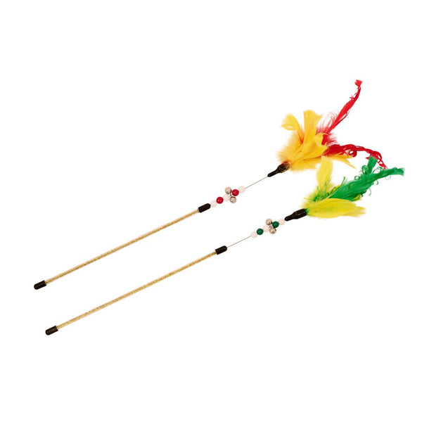 Jouets pour chat, plumeaux - perruche