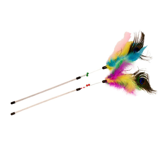 Jouets pour chat, plumeaux - multicolore