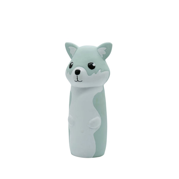 Jouet en latex pour chien avec bouteille d'eau recyclée - loup