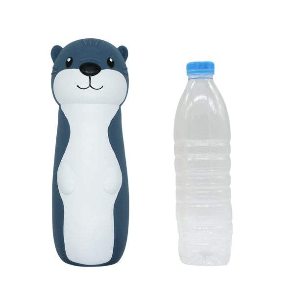 Jouet en latex pour chien avec bouteille d'eau recyclée - loutre