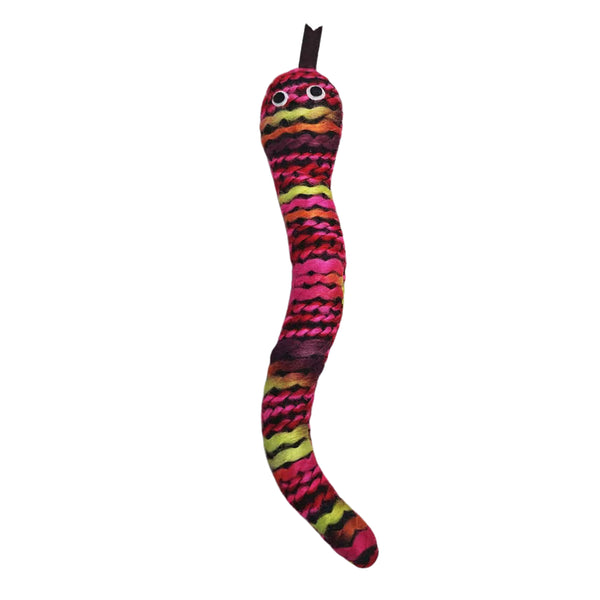 Jouet pour chat, avec herbe à chat - serpent en laine, multicolore