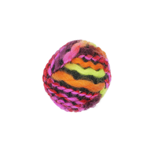 Jouet pour chat, avec herbe à chat - balle en laine, multicolore