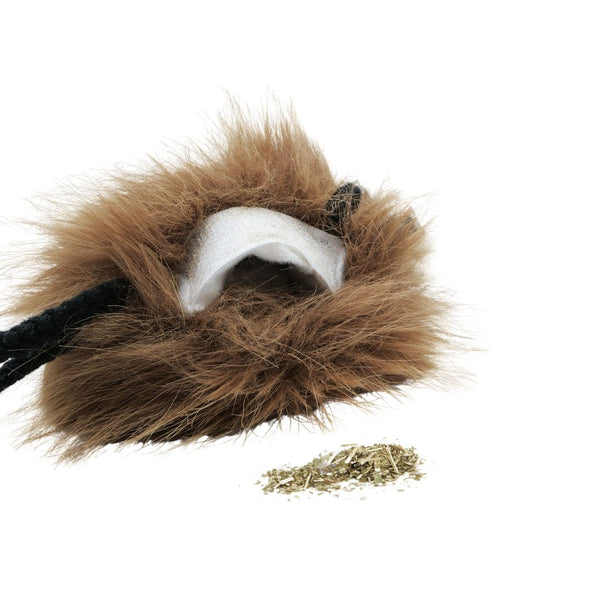 Jouet pour chat, avec pochette et herbe à chat insérée - hérisson soyeux