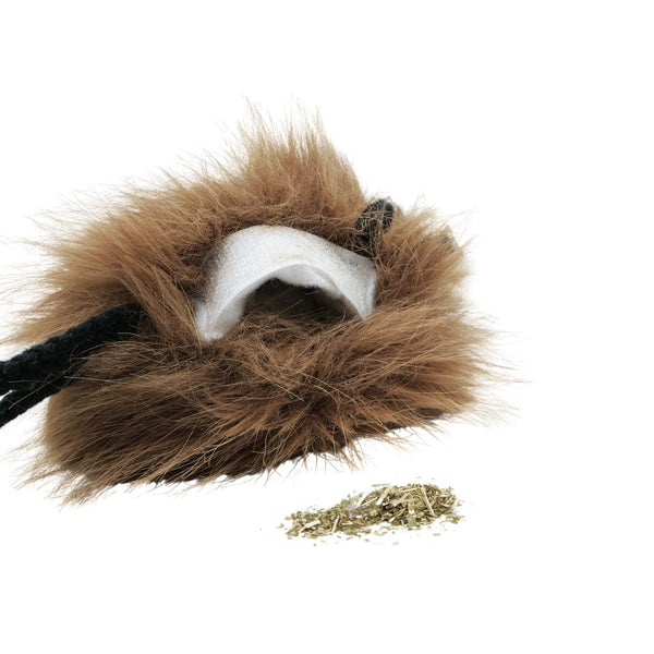 Jouet pour chat, avec pochette et herbe à chat insérée - écureuil soyeux