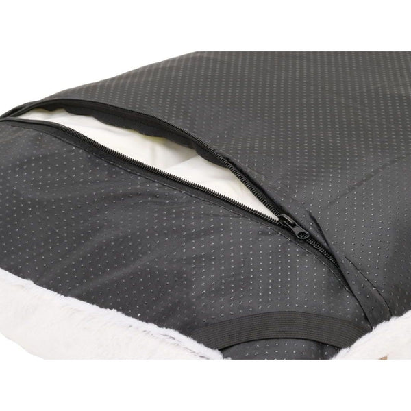 Lit plat pour chien Quartz, idéal pour les cages - gris