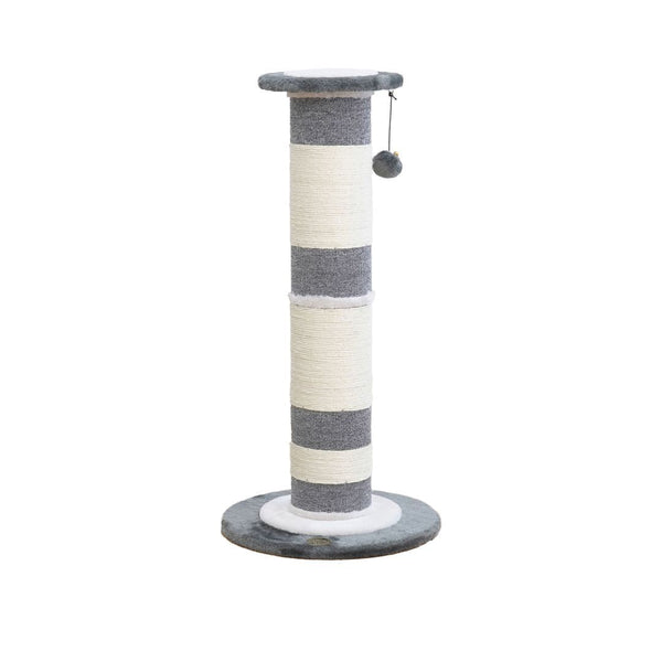 Griffoir pour chat en sisal et tapis, gris - large extra haut