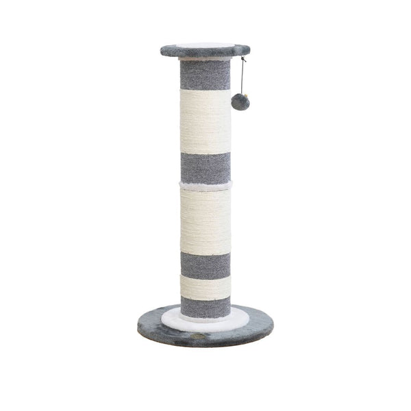 Griffoir pour chat en sisal et tapis, gris - large extra haut