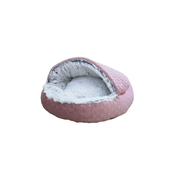 Lit à capuchon pour chat avec coussin réversible, Cosmos - rose champêtre