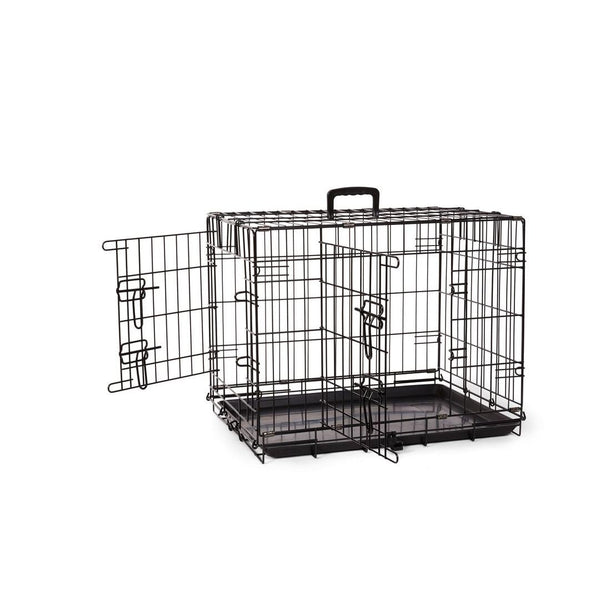 Cage deluxe, 2 portes avec séparateur et plateau de plastique