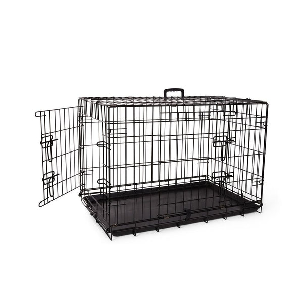 Cage deluxe, 2 portes avec séparateur et plateau de plastique