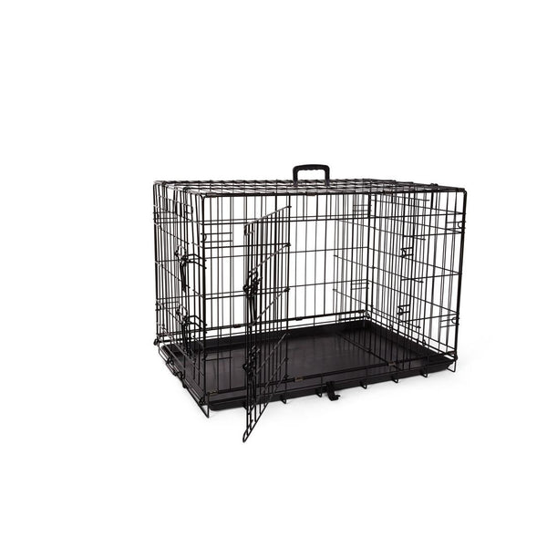 Cage deluxe, 2 portes avec séparateur et plateau de plastique