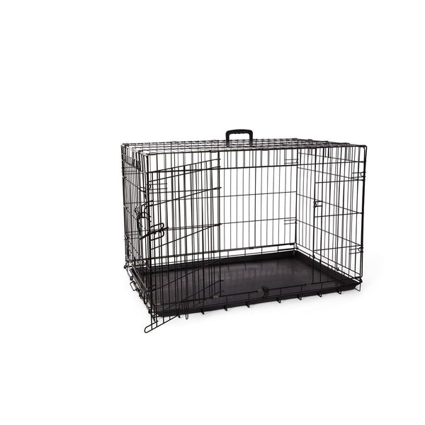 Cage deluxe, 2 portes avec séparateur et plateau de plastique