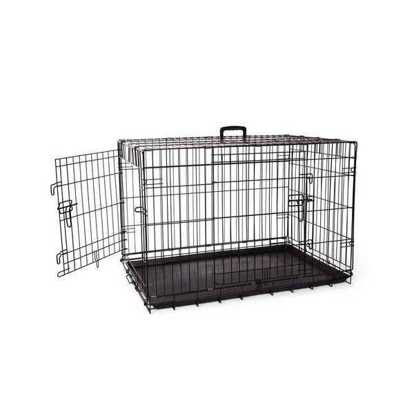 Cage deluxe, 2 portes avec séparateur et plateau de plastique