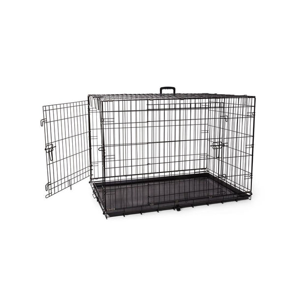 Cage deluxe, 2 portes avec séparateur et plateau de plastique