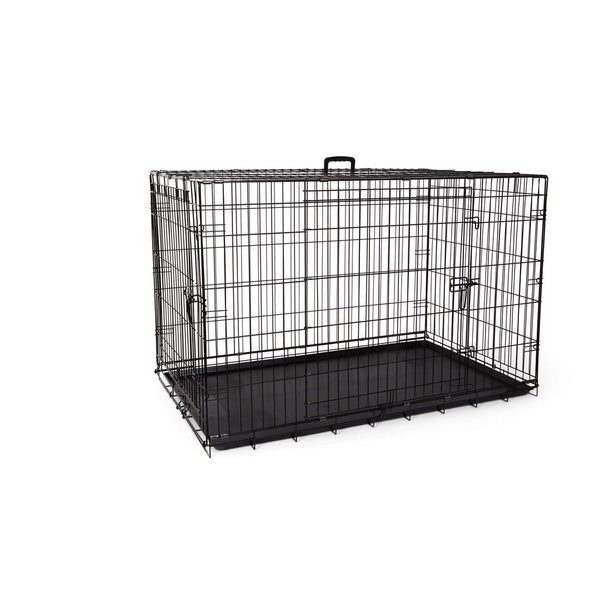Cage deluxe, 2 portes avec séparateur et plateau de plastique