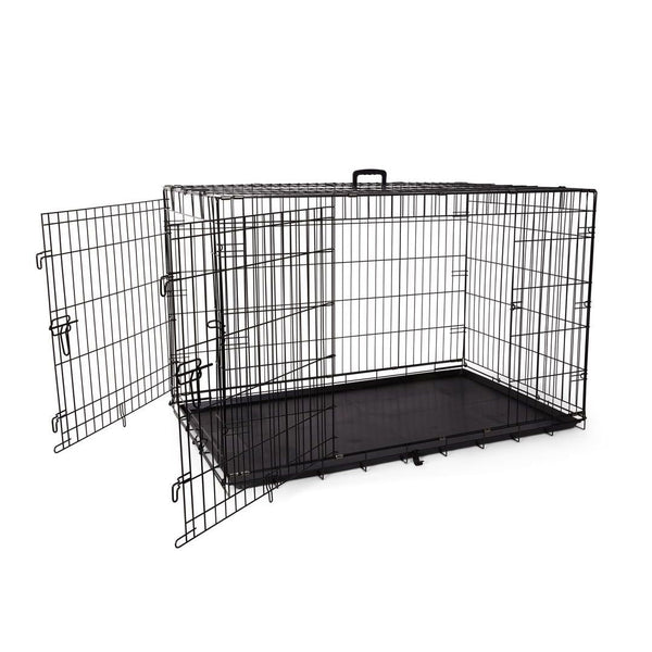 Cage deluxe, 2 portes avec séparateur et plateau de plastique