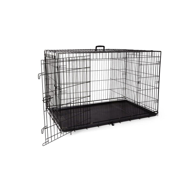 Cage deluxe, 2 portes avec séparateur et plateau de plastique